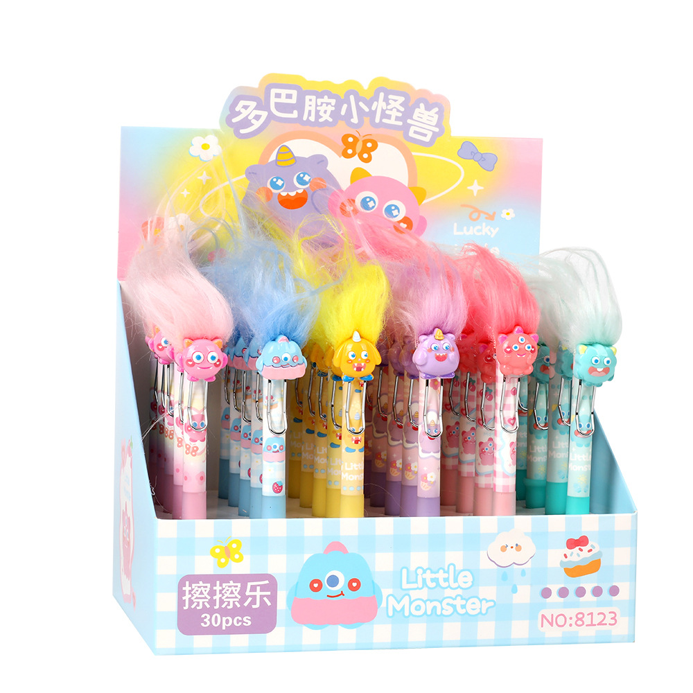 카피바라 지울 수 있는 펜 크리스탈 블루 인스 고가 학생용 닦기 쉬운 프레스 중립 펜 못생긴  튀긴 브러시