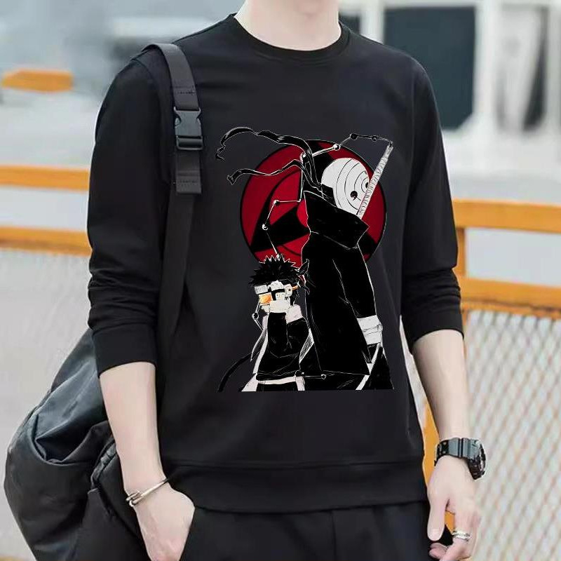 Naruto Uchiha Skunk Surrounding Crewneck Sweatshirt One Piece Luffy Men's and Women's Spring and Autumn Long Sleeve Children's Clothing Naruto Uchiha Skunk Surrounding Crewneck Sweatshirt One Piece Luffy Men's and Women's Spring and Autumn Long Sleeve Children's Clothing