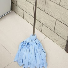 老式圆头免手洗毛巾布加粗不锈钢杆干湿两用家用清洁保洁专用拖把