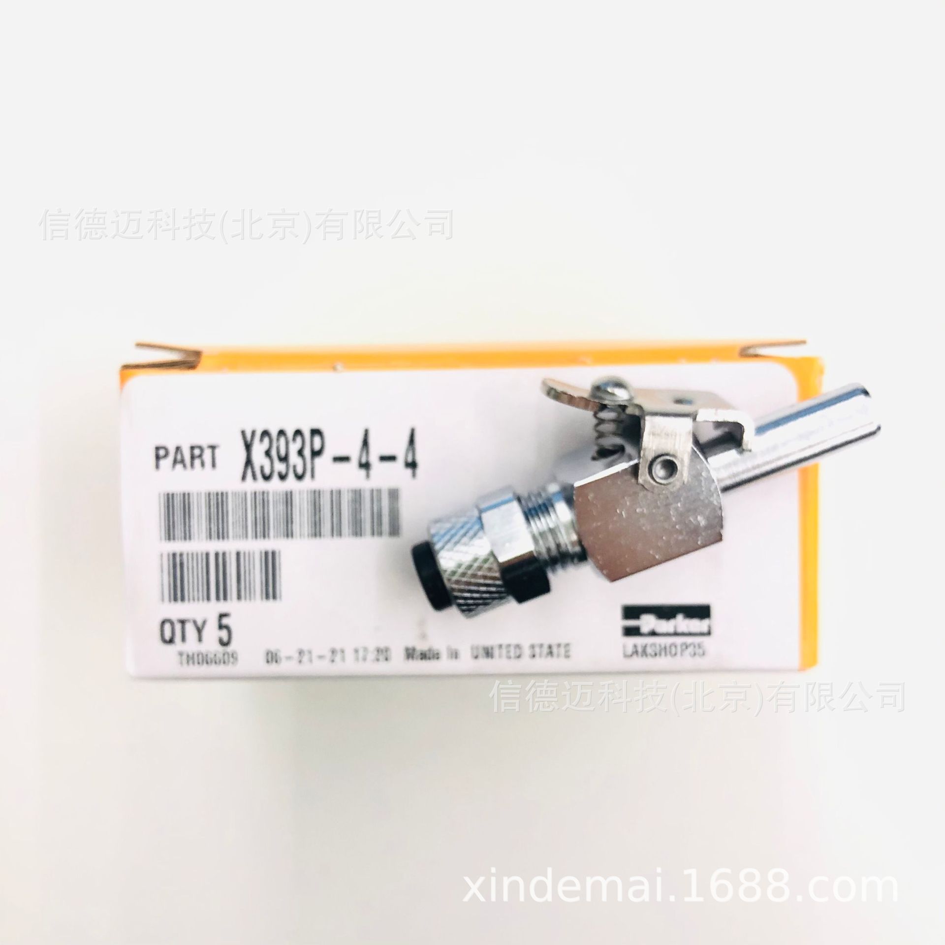 Parker派克Poly-tite系列镀铬黄铜接头X393P-4-4-阿里巴巴