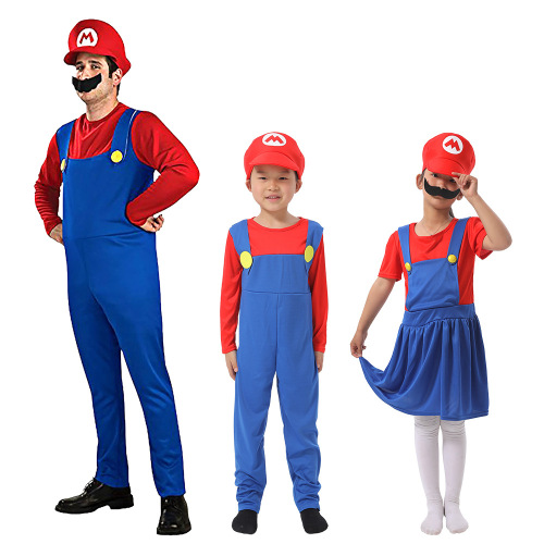 Halloween Super Mario Mario costume Louis cosplay stage performance clothes Mario costume