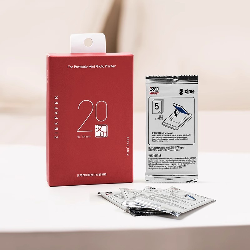 Papel fotográfico de retroceso fotográfico de tres pulgadas ZINK original MT53