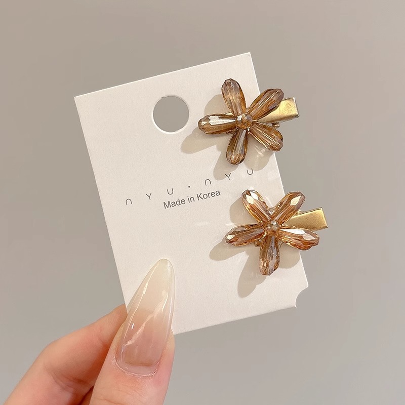 Dulce arco cool pequeño clip de cabello de metal clip lateral de mujer frente frente sin marcas fresa clip de cabello de cabello de joyas para el cabello