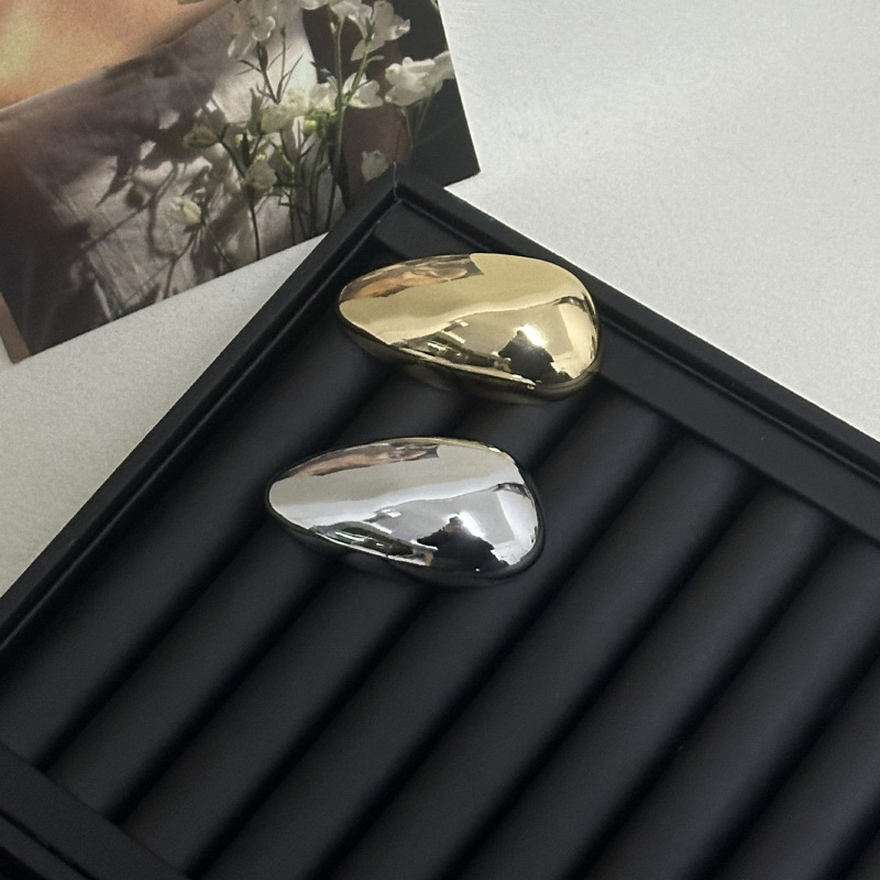 Minimalistische Damenbrosuche In Wassertropfen-optik Glänzend_voghion.com