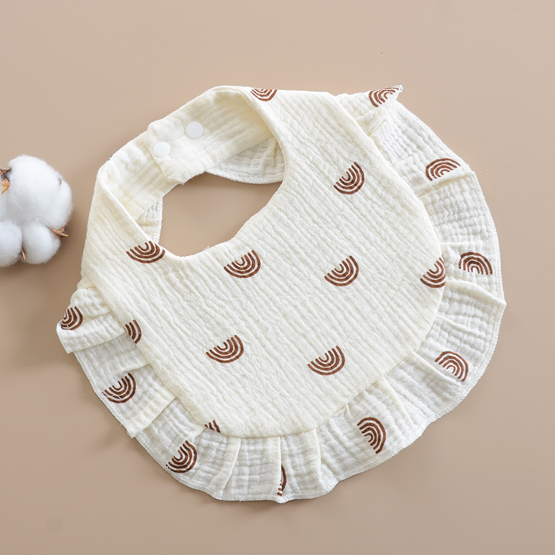 insfeng baby toallas de saliva, algodón puro, gaza de seis capas, delantal en forma de U, toallas anti-vomitación para bebés