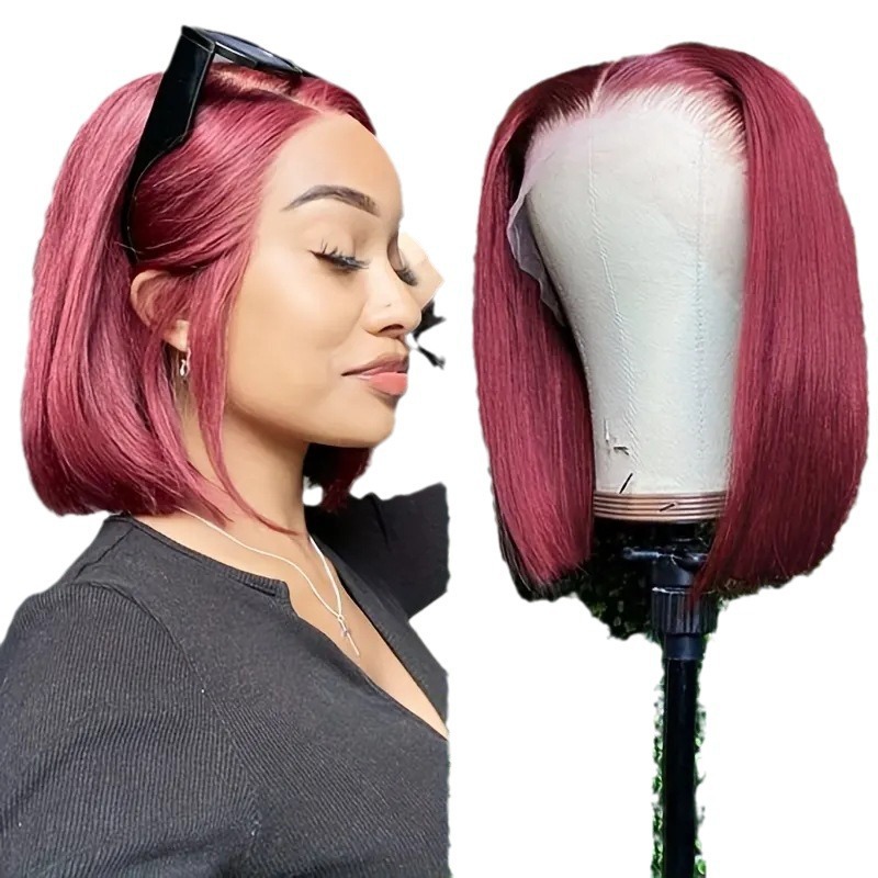 Europa y los Estados Unidos de moda frente a encaje cabello largo medio comercio exterior transfronterizo África venta caliente frente a encaje Bobo cabello pelucca