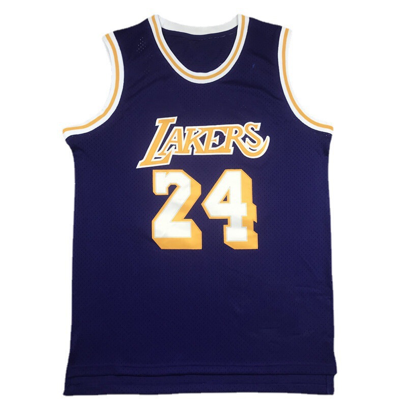 Wholesale Lakers No. 23 James basketball jersey, Kobe basketball jersey, mesh tank top, retro embroidery, No. 24, size 8 # 34