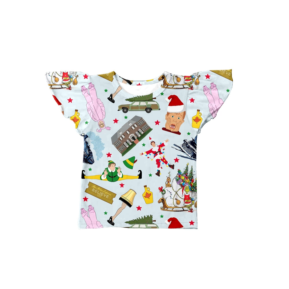 Детская одежда из бутика, оптовая торговля, с принтом, милая, креативная, летняя, с короткими рукавами, на заказ