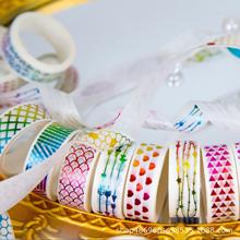 创意烫金和纸胶带 和纸日记手账DIY胶带贴纸素材套装拼贴边框装饰