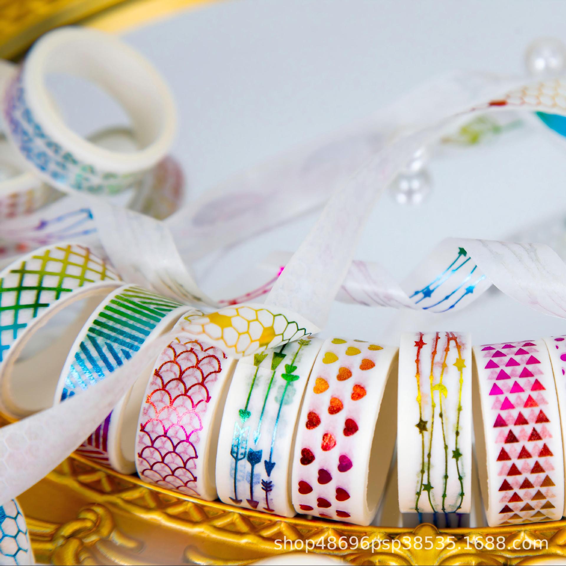 创意烫金和纸胶带 和纸日记手账DIY胶带贴纸素材套装拼贴边框装饰