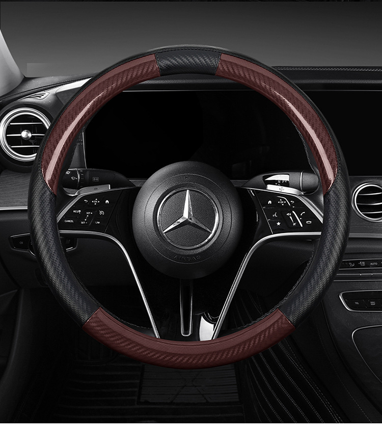Suitable for Mercedes-Benz New C-Class Alcantar Steering Wheel Cover, Handlebar Cover, Interior Modification, Anti-Slip, Universal for All Seasons