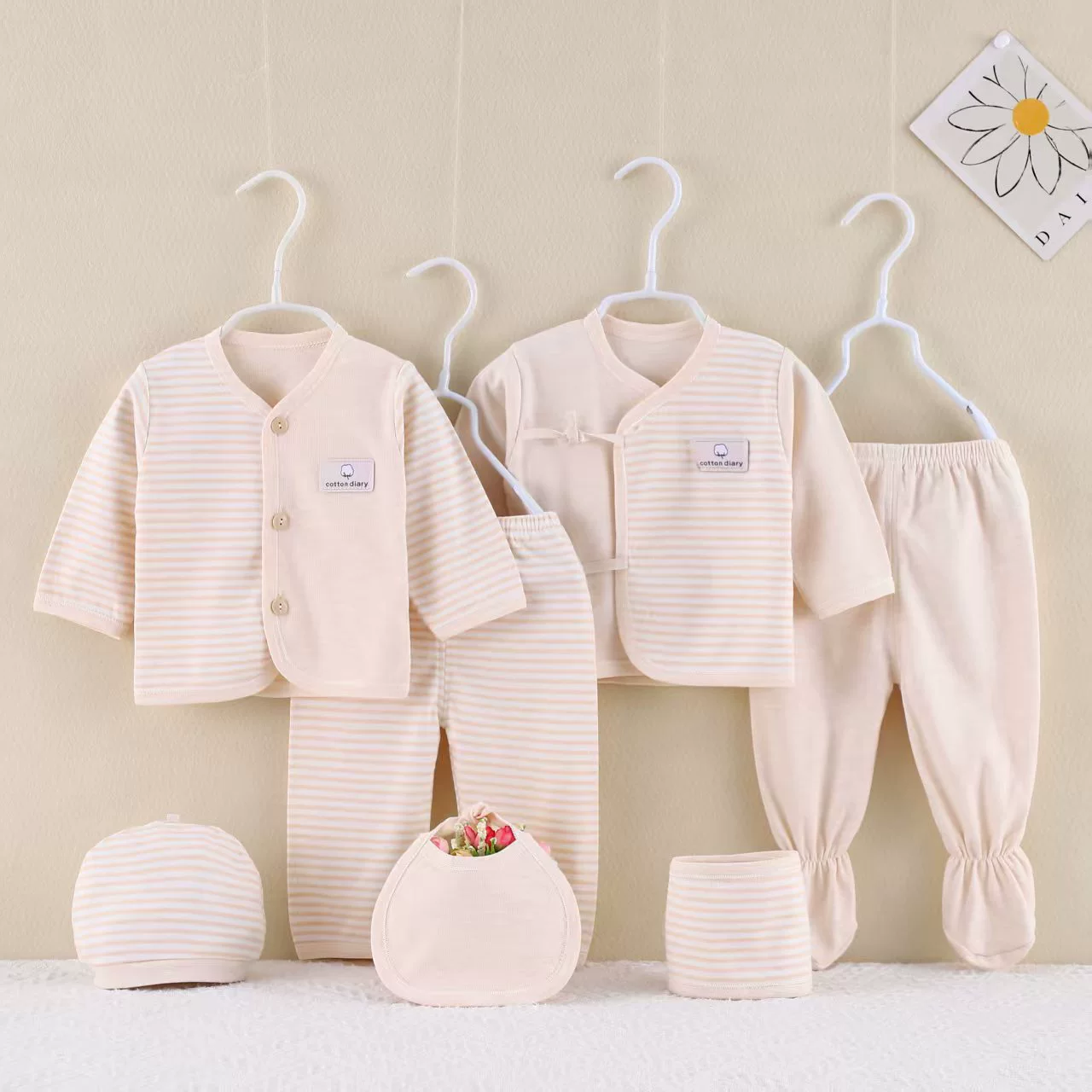 Plastic children's set for new born, sweater, combed cotton