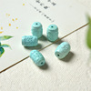 Carved turquoise beads, accessory handmade