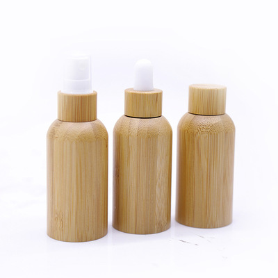 essential oil Separate bottling Burette essential oil Skin care products Separate bottling Burette bottle High-end Bamboo Glass empty bottle Spray bottle