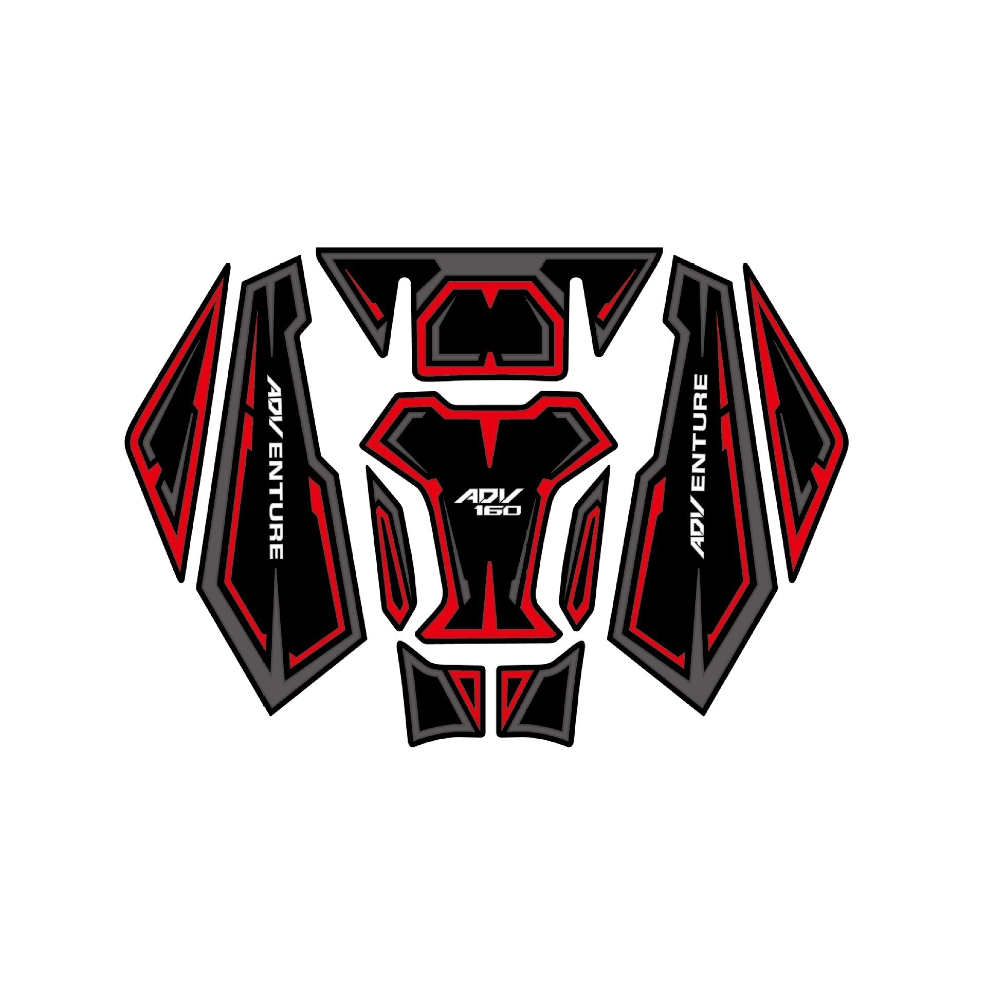 Suitable for Honda 22-24 Years Adv160 Motorcycle Modified Rubber Decorative Stickers Fuel Tank Stickers Cross-Border Factory Wholesale