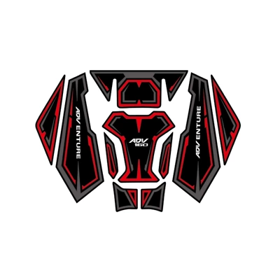 Suitable for Honda 22-24 Years Adv160 Motorcycle Modified Rubber Decorative Stickers Fuel Tank Stickers Cross-Border Factory Wholesale (Electric vehicle fender) - red