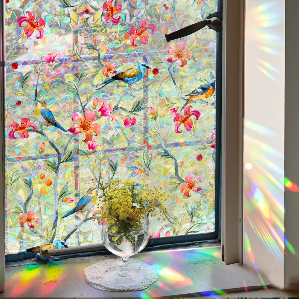 140g Weight Glass paster Home Textiles & Decor Type PVC Material Leaf Pattern Casual, Pastoral Style Casual Pastoral Leaf PVC Glass Paster Wall Art 68