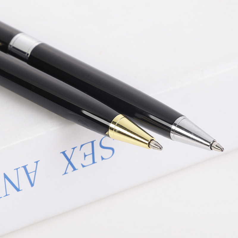 Comercio exterior de alta calidad de metal pluma de la firma de negocios bolígrafo Conferencia regalo publicidad pluma aceite pluma letras logotipo