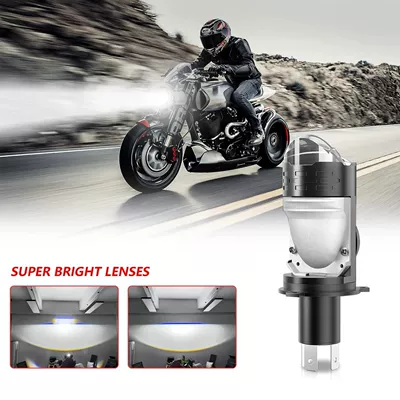 Super Bright Car High-Power Led Lens Headlight H4 Direct Plug-In Fisheye Light Car Motorcycle Auxiliary Spotlight (Motorcycle headlights, headlights) - 6000k-h4-direct-plug-single-price