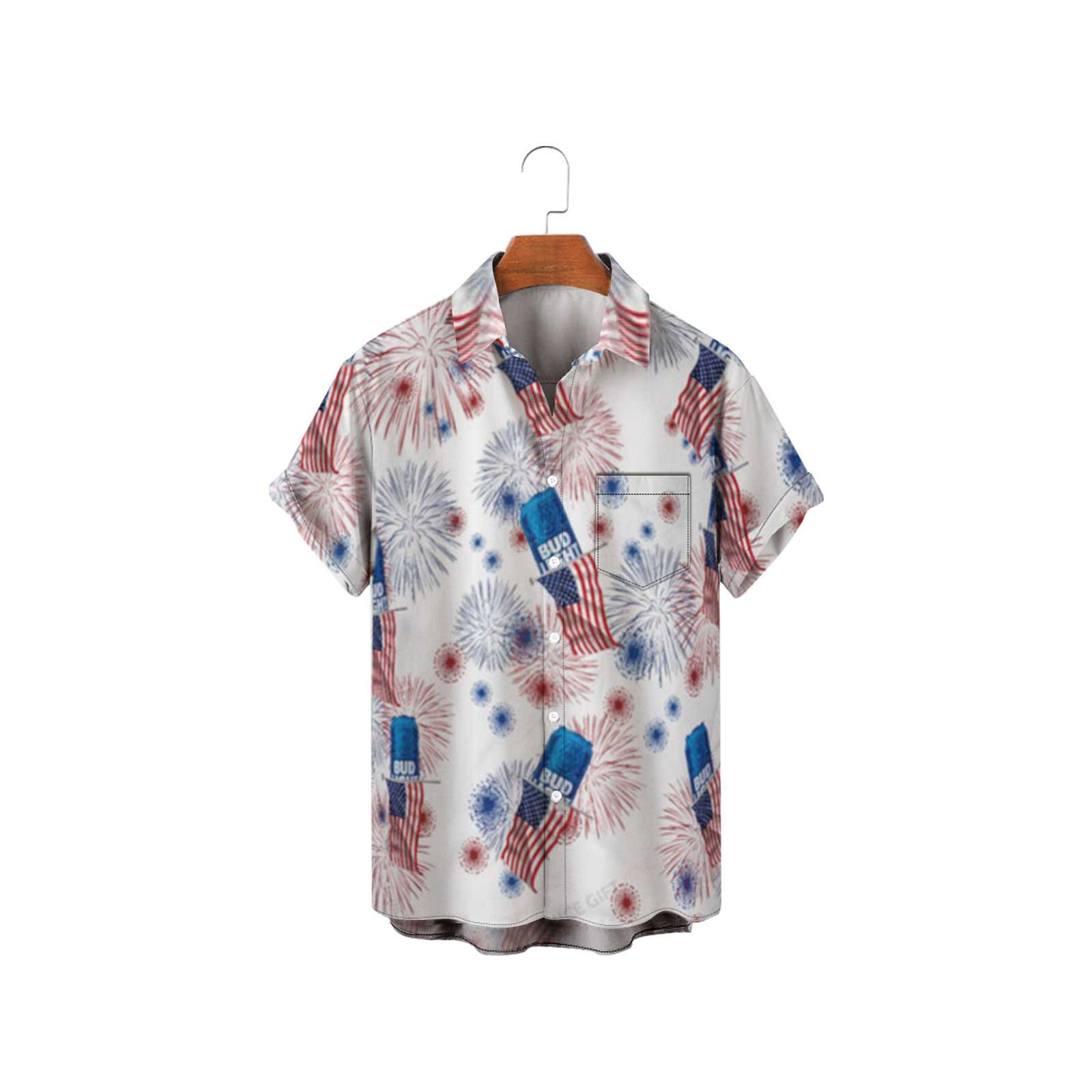 Playa hebilla serie deportes año nuevo camisa cárdigan camisa casual seis hombres Navidad transfronteriza 2024 corto Europa y América