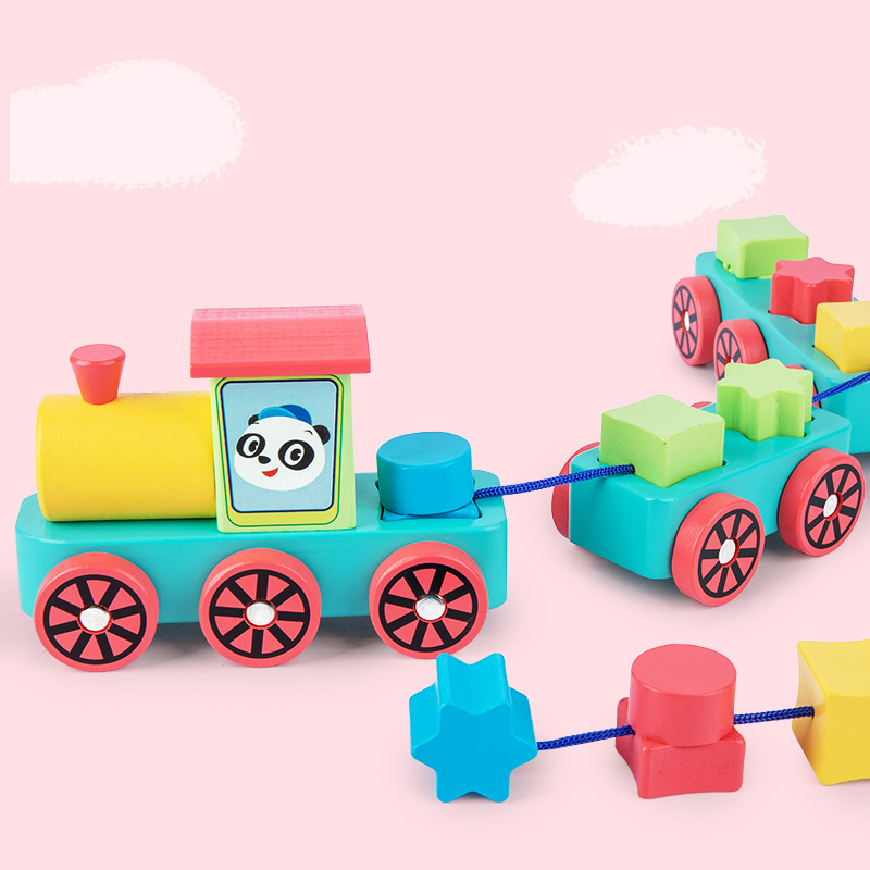 Tren de madera infantil educación temprana intelectual desarrollo de Monty educativo divertido juego interactivo padre-hijo juguetes para niños