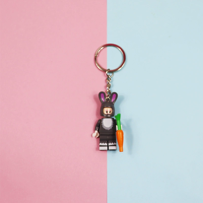 Набор брелков-конструкторов с игрушками-поделками, мини-фигуры персонажей (Бэтмен, Человек-паук, Супермен), различные дизайны