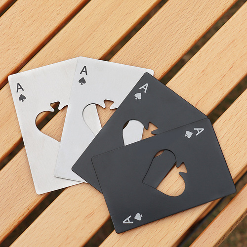 Ace of Spades Credit Card Bottle Opener Creative Playing Card Shape Stainless Steel Household Tool Bottle Opener Beer Opener