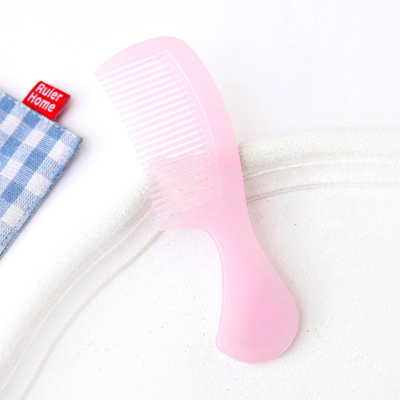 新しいシンプルなミニコーム、ポータブルでかわいいプラスチック製のヘアコーム、家庭用ヘアスムージングコーム、女性用ロングヘアストレートヘアコーム|undefined