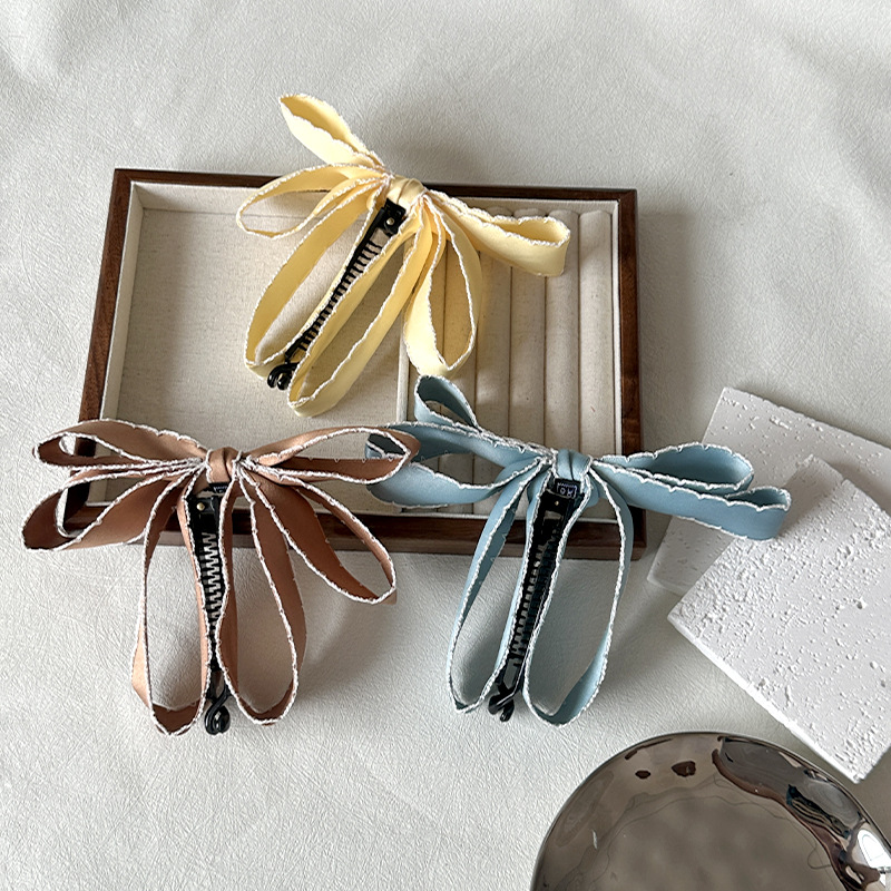 38g Weight Hair Clip Hair Accessories Type 1 Piece Quantity Casual, Holiday, Daily Occasion Cloth Material Bow Knot Pattern All Seasons Season Women's Gender Elegant, Sweet Style Elegant Sweet Women's Bow Knot Cloth Hair Clip 2