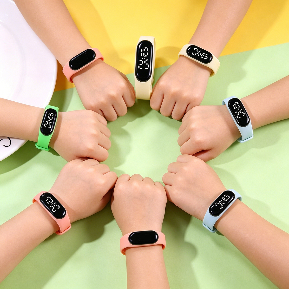 Factory Spot Waterproof Led White Light Digital Watch Fashion Student Couple Leisure Sports Touch Touch