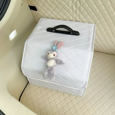 car trunk storage box storage — Car storage bag/box - star-rabbit-doll-white-storage-box-small-size