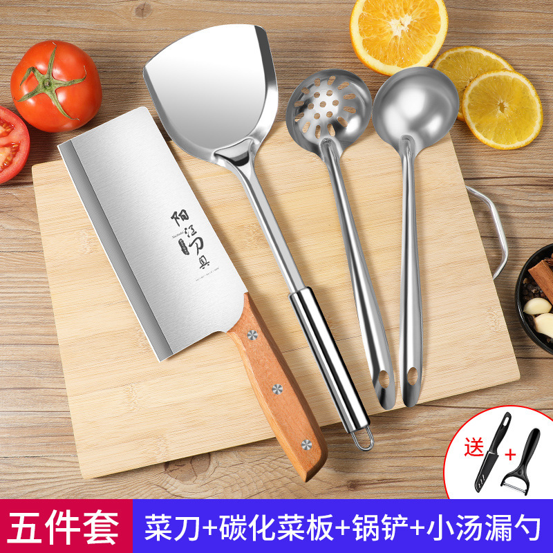 Cuchillo de tres piezas conjunto de cuchillo conjunto de tablero de cuchillo combinación dormitorio doméstico 2 en 1 cuchillo de cocina tablero de corte de cocina utensilios de cocina image 12