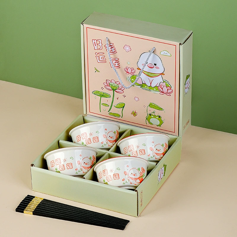 Tableware for home use for food, set, ceramic gift box, wholesale