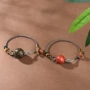 编织男女手工黑红手链