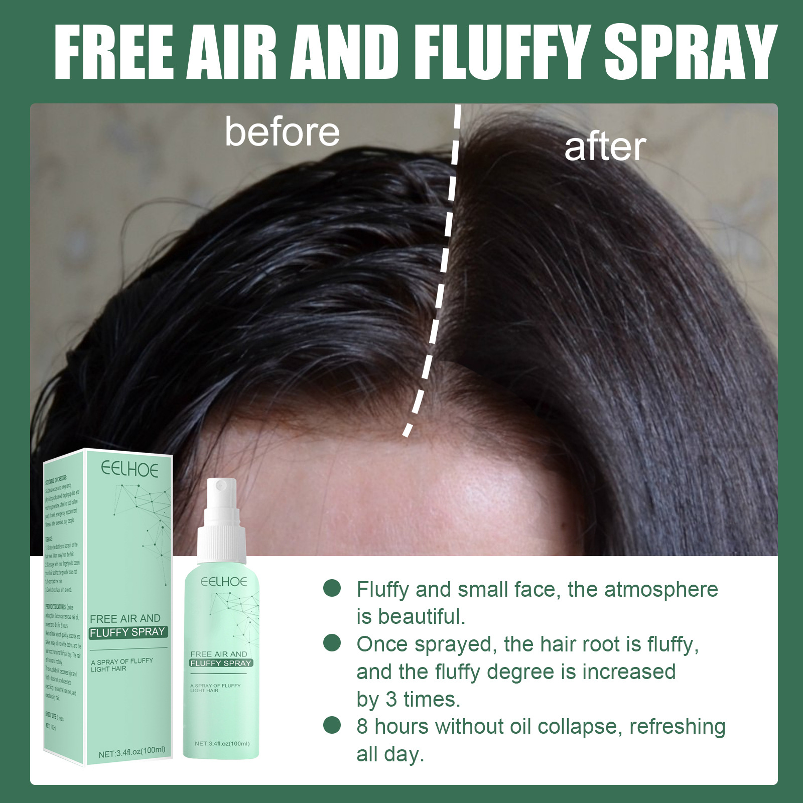 Application of Dry Hair Spray