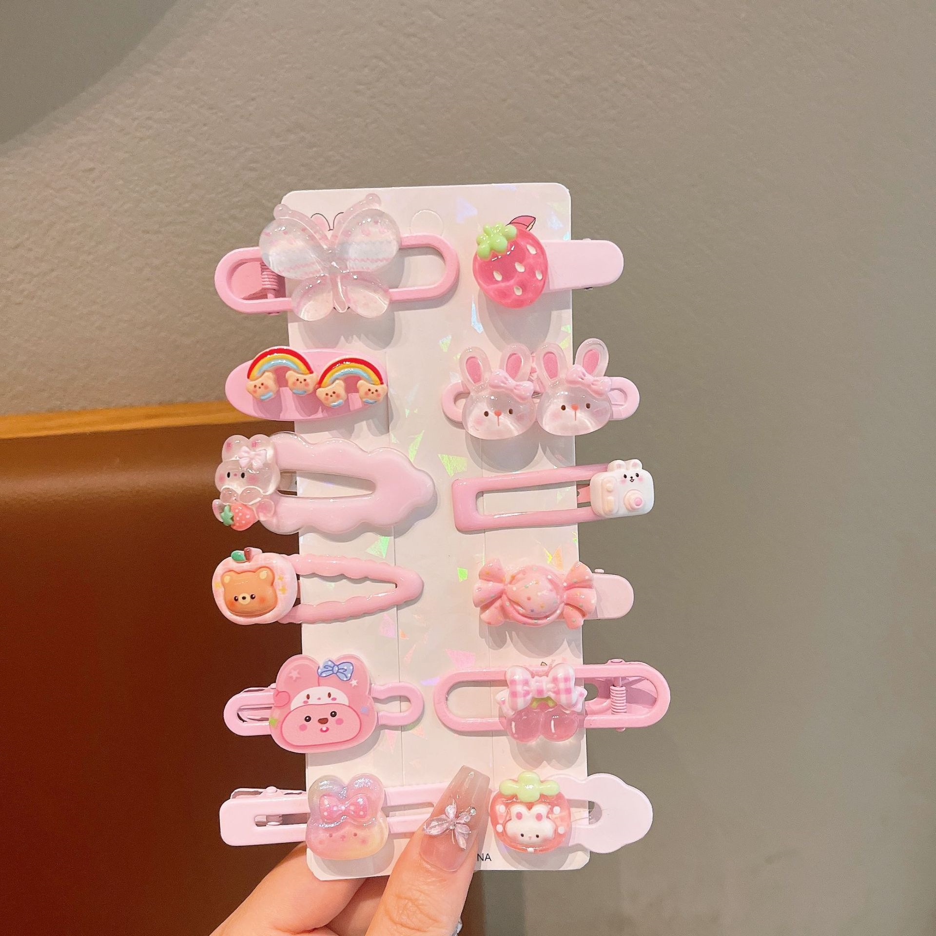 Cute princesa pechuga clip de dibujos animados para niños clip de cabello conjunto de bebé cabello roto boca de pato clip de borde de cabello divertido clip al por mayor