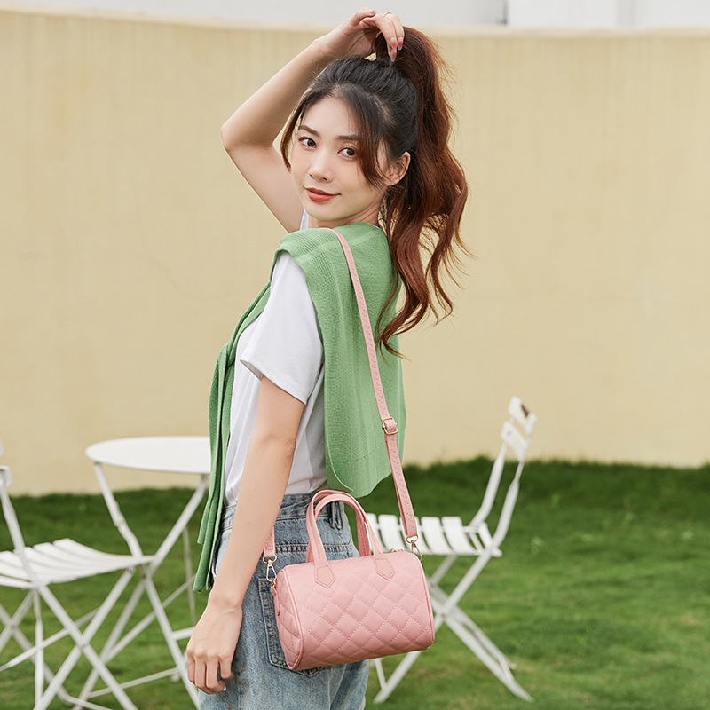 Bolso de mujer 2023 nueva moda casual impresión bolso de mujer Boston bolso de almohada bolso bordado de diamante