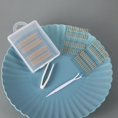 Short, crescent-shaped, pre-creased, skin-toned, invisible mesh-lace eye tape—no trimming required, trendy and Instagram-worthy.