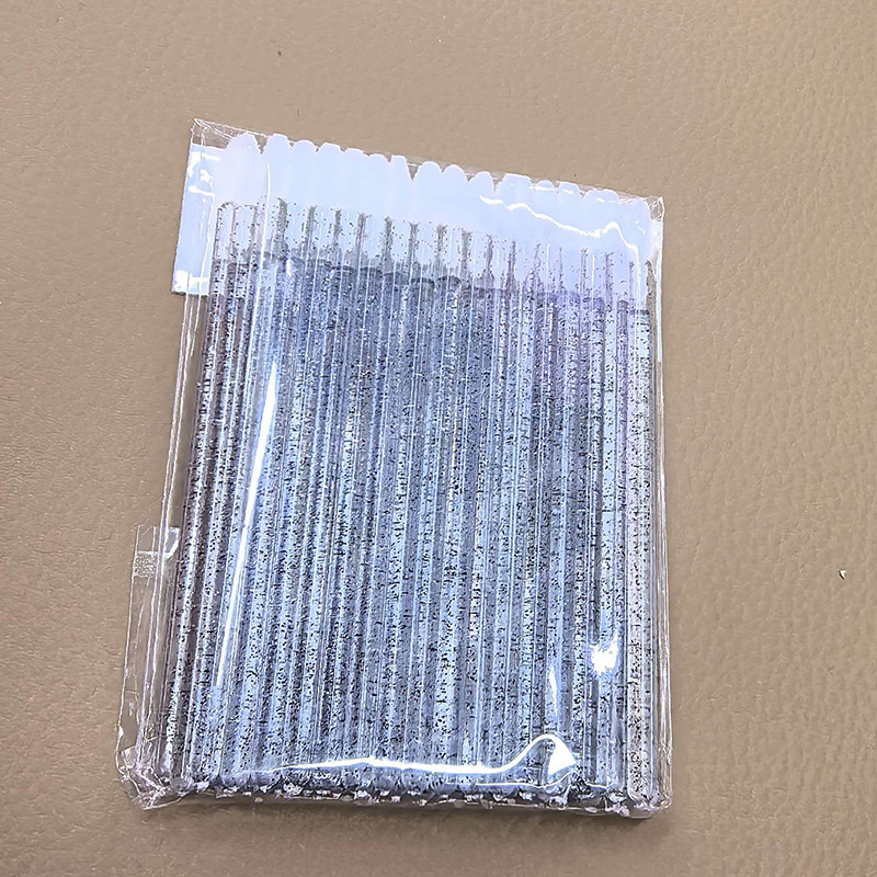 Pinceles flocados para labial 50 piezas de plástico y nylon con mango corto para maquillaje de labios image 20