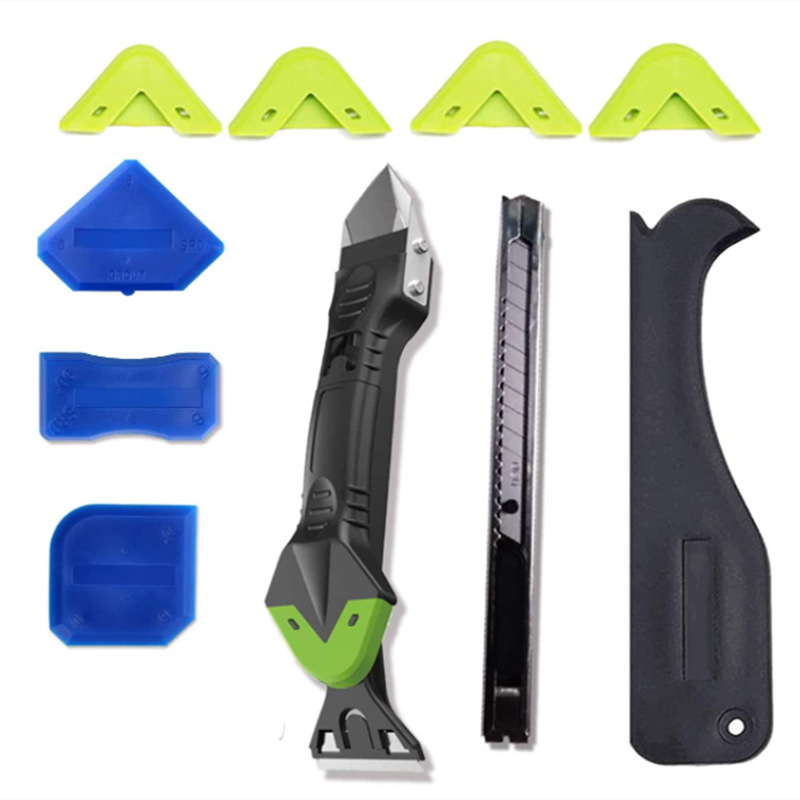 Pala de pegamento cinco en uno Yin y Yang raspador de ángulo raspador de pegamento removedor de pegamento raspador de costura de belleza sellado conjunto de 10 piezas