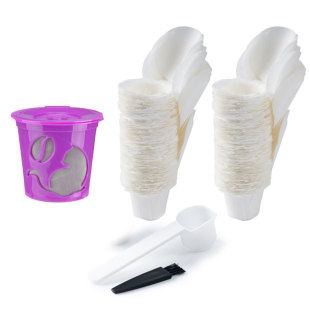 iCafilas Keurig K-Express Coffee Machine Reuse Capsule K Cup Disposable Filter Paper with Lid