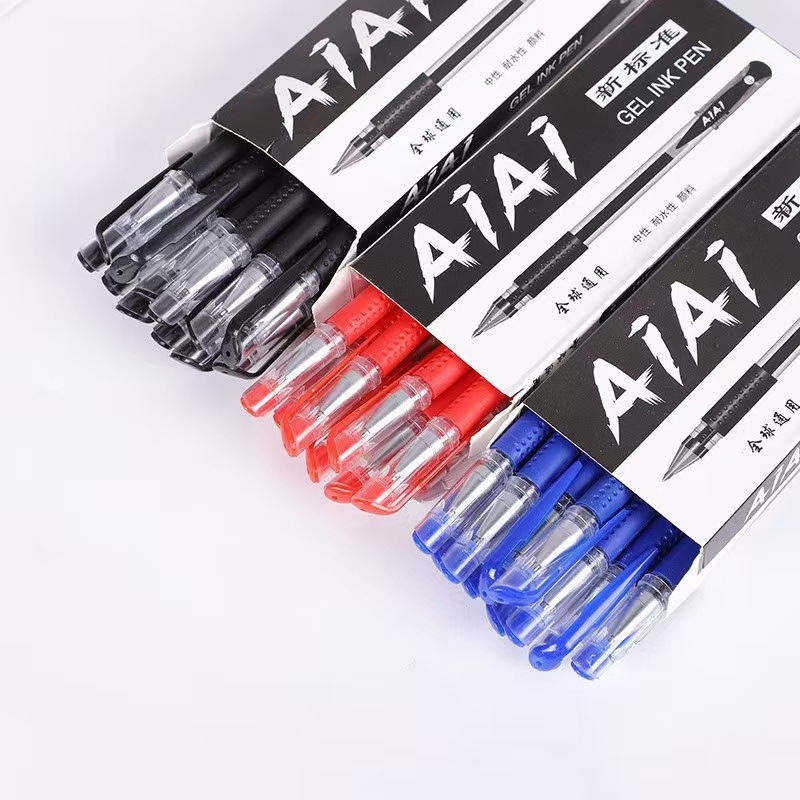 Pluma de góner 0.5 bolígrafo de oficina bolígrafo de carbón negro bolígrafo a base de agua para estudiantes bolígrafo rojo y azul bolígrafo al por mayor