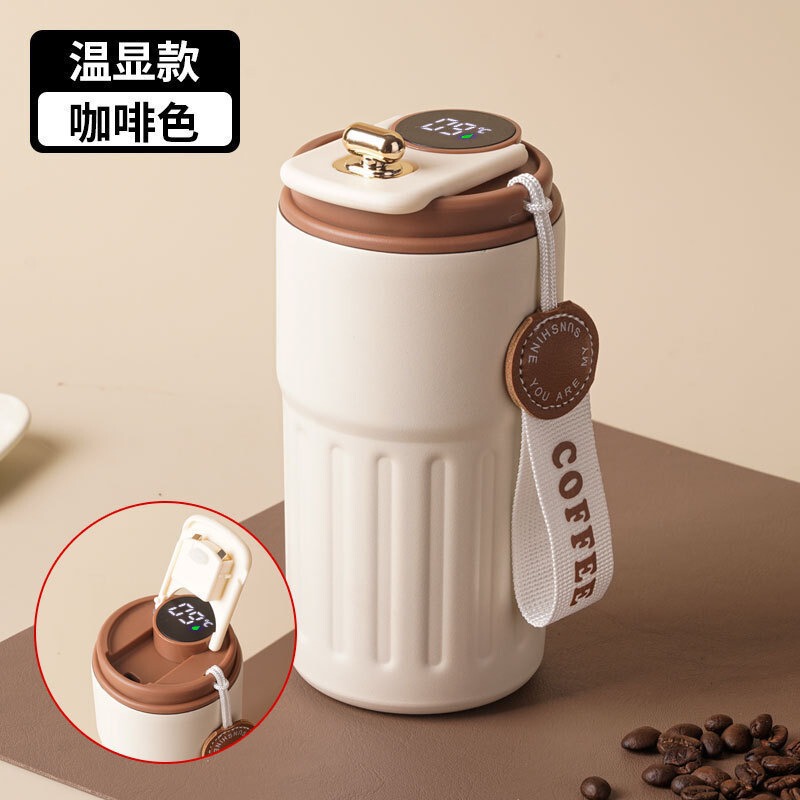 高品質コーヒーカップ 316 ステンレス鋼ギフト魔法瓶カップスマート温度表示ポータブルお土産カップ|undefined