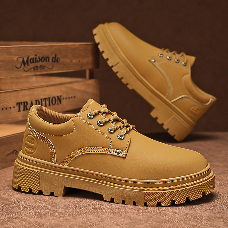 Zapatos Martin de corte bajo de cuatro estaciones de moda de todo fósforo, botas de ruibarbo con cordones, zapatos casuales para exteriores para hombres