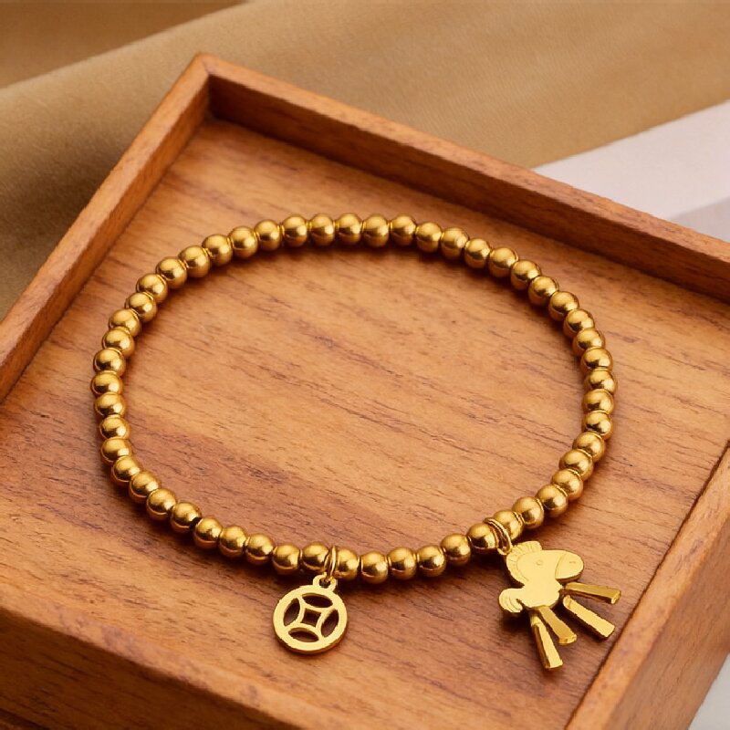 Joyas transfronterizas europeas y americanas Pulsera de acero de titanio de todo fósforo Versión coreana del temperamento bohemio Pulsera de acero de titanio que no se desvanece Joyería femenina