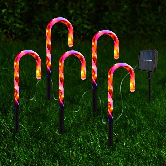 Cross-border new solar walking lamp Christmas decorative lamp outdoor garden lawn ground lamp LED lamp garden lamp