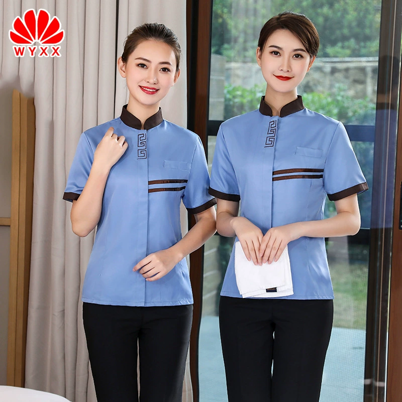 Тетушка для уборки Рабочая одежда Одежда для чистки Летняя одежда с короткими рукавами Гостиничная комната Больничная недвижимость Уборка Одежда