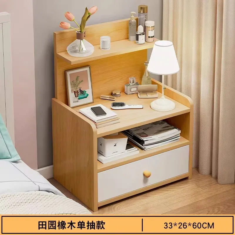 床头柜卧室家用加宽床边小柜子带抽屉收纳柜出租屋用床头置物架|undefined