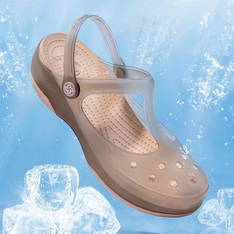 Non-slip thick-soled clogs for women, summer outdoor EVA sandals, new jelly sandals, beach shoes for women Non-slip thick-soled clogs for women, summer outdoor EVA sandals, new jelly sandals, beach shoes for women