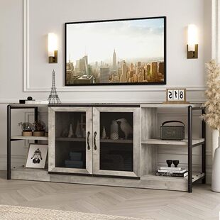 Living Room Furniture Tv Cabinet Steel Wood Structure Audio-visual Cabinet Casual Modern Storage Cabinet Open Storage Cabinet